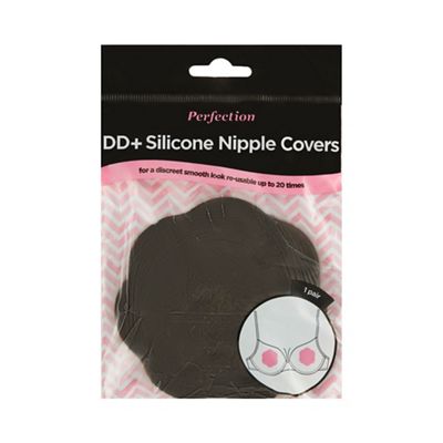 Pack of two DD+ dark silicone nipple covers